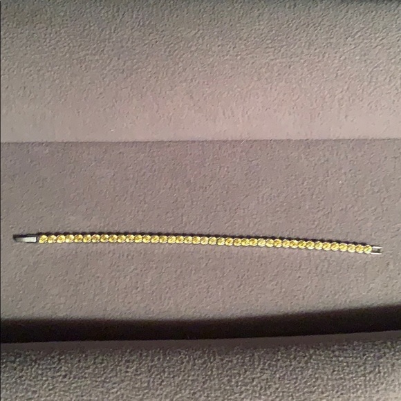 Yellow diamonique tennis bracelet - Picture 7 of 8